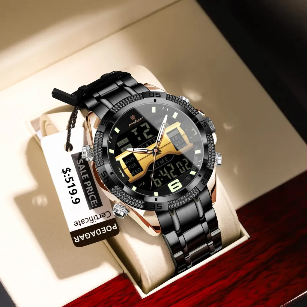 [PG#E103] POEDAGAR DUAL TIME GENTS E103